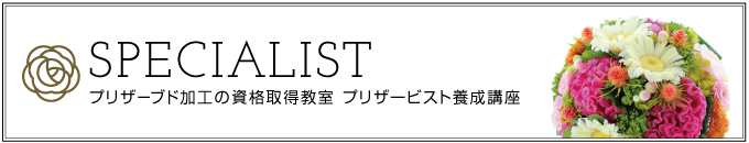 プリザーブド加工の資格取得教室-プリザービスト養成講座