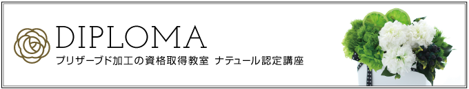 プリザーブド加工の資格取得教室-ナテュール認定講座