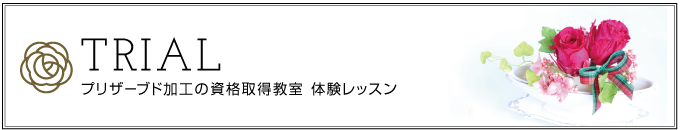 プリザーブド加工の資格取得教室-体験レッスン