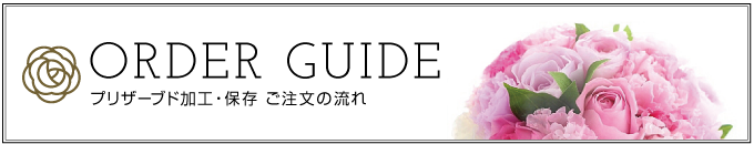 プリザーブド加工・保存-ご注文の流れ